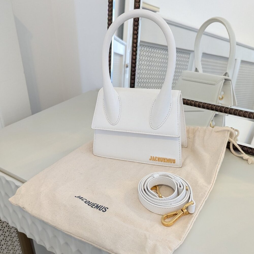Jacquemus Le Chiquito White Leather Top-Handle Bag